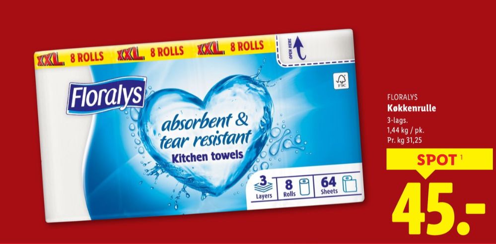 Floralys, Køkkenrulle