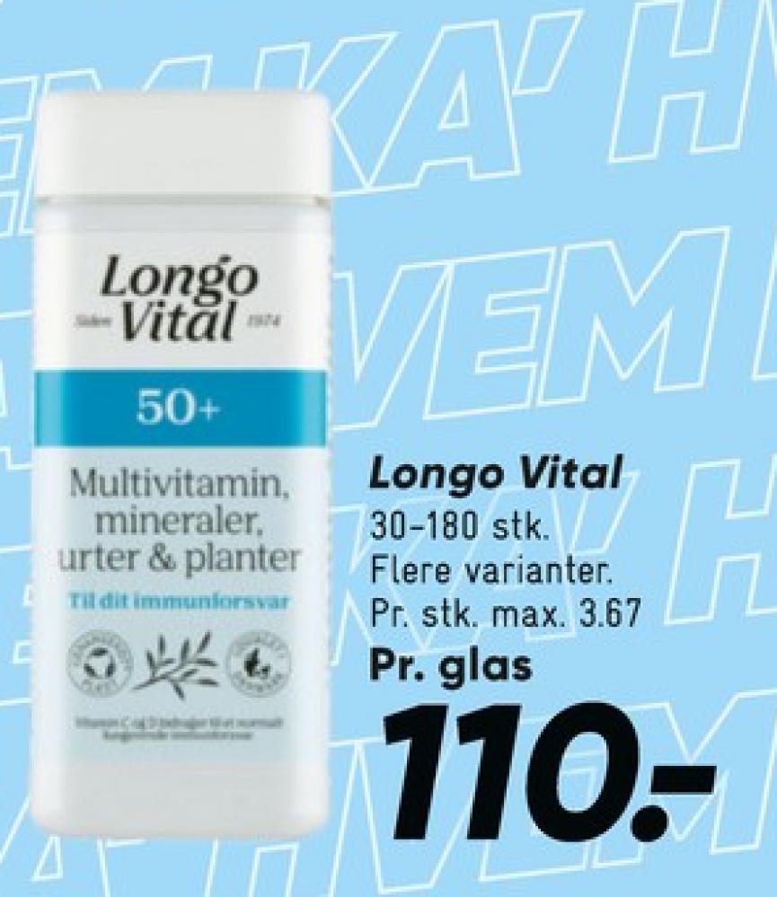 Longo Vital, Vitaminer