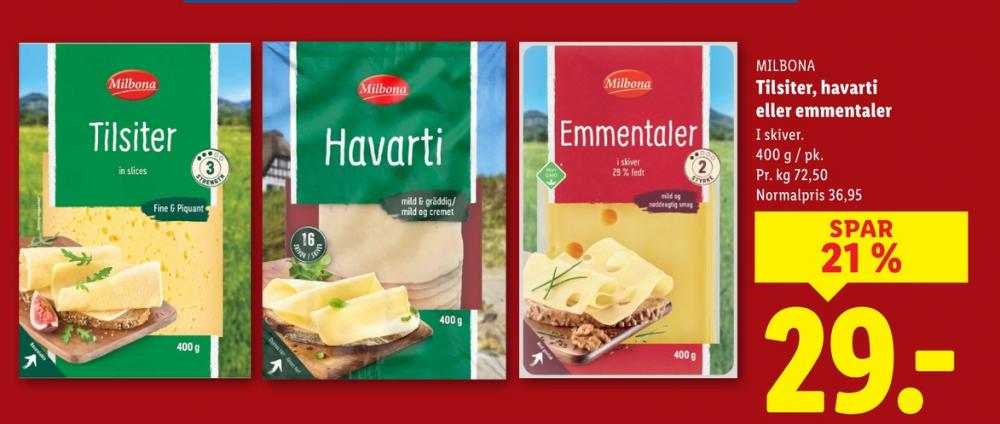 Milbona, Skiveost Tilsiter