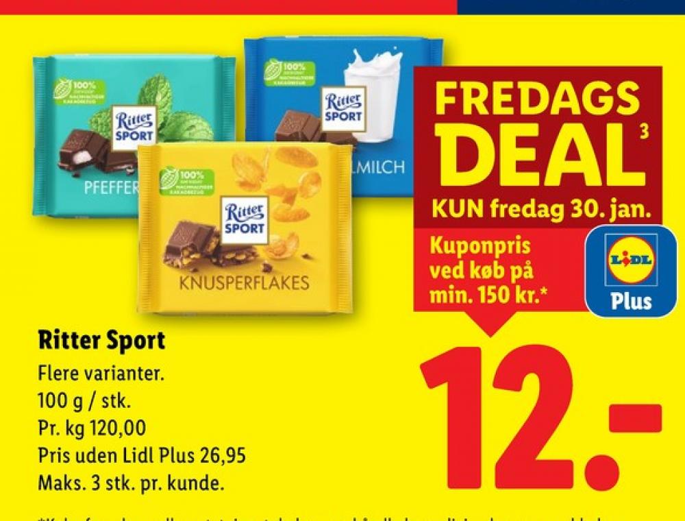 Ritter Sport, Chokoladeplade Pfeffermintz