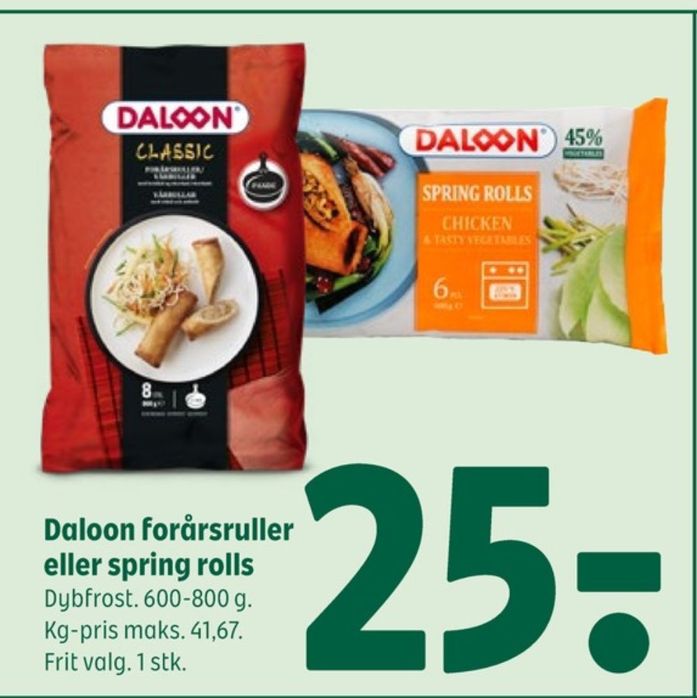 Daloon, Forårsruller