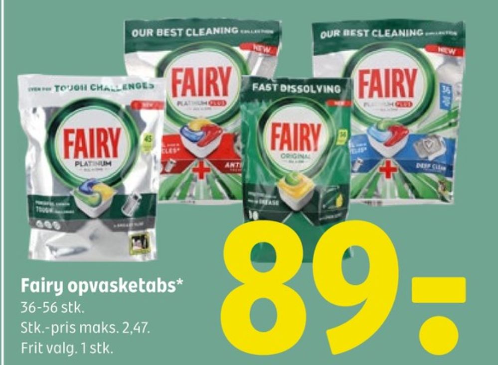 Fairy, Maskinopvask-tabs