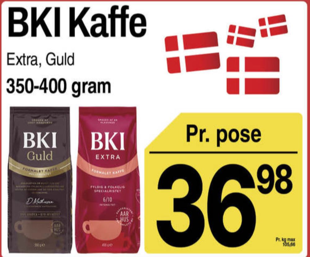 BKI Extra Specialristet, Kaffe Formalet