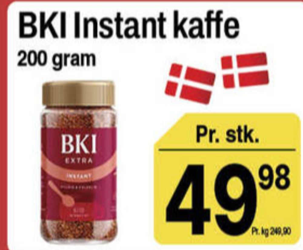 BKI Extra, Instant Kaffe
