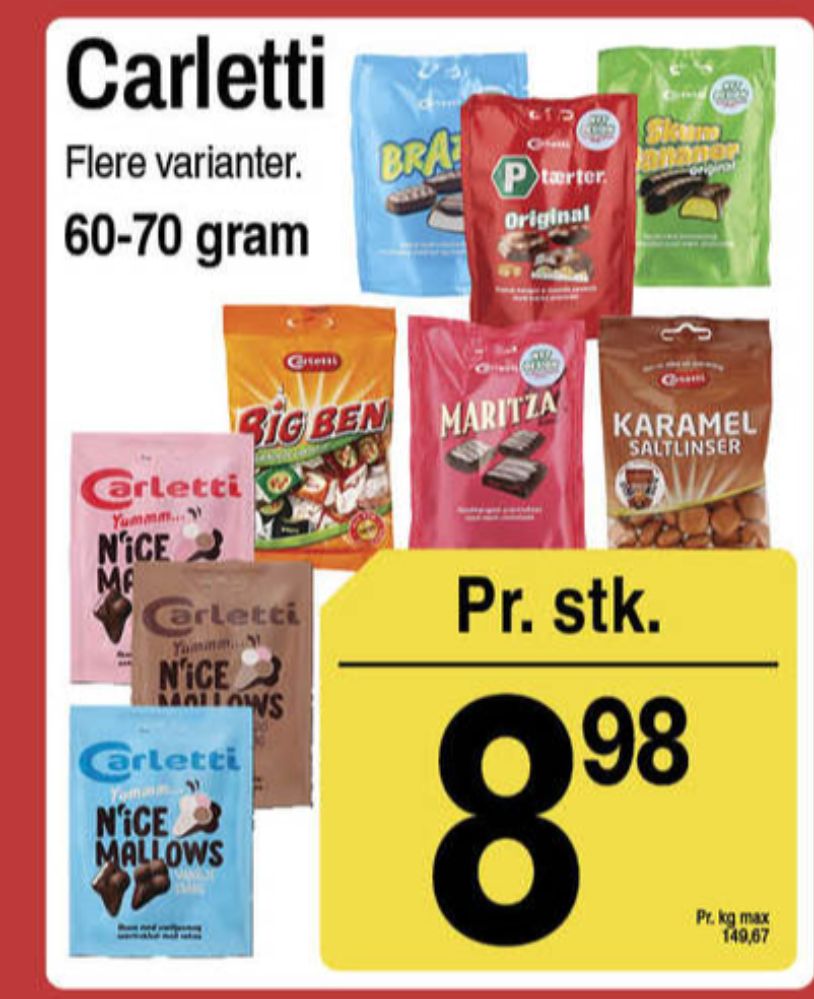 Carletti Karamel Saltlinser, Dragée