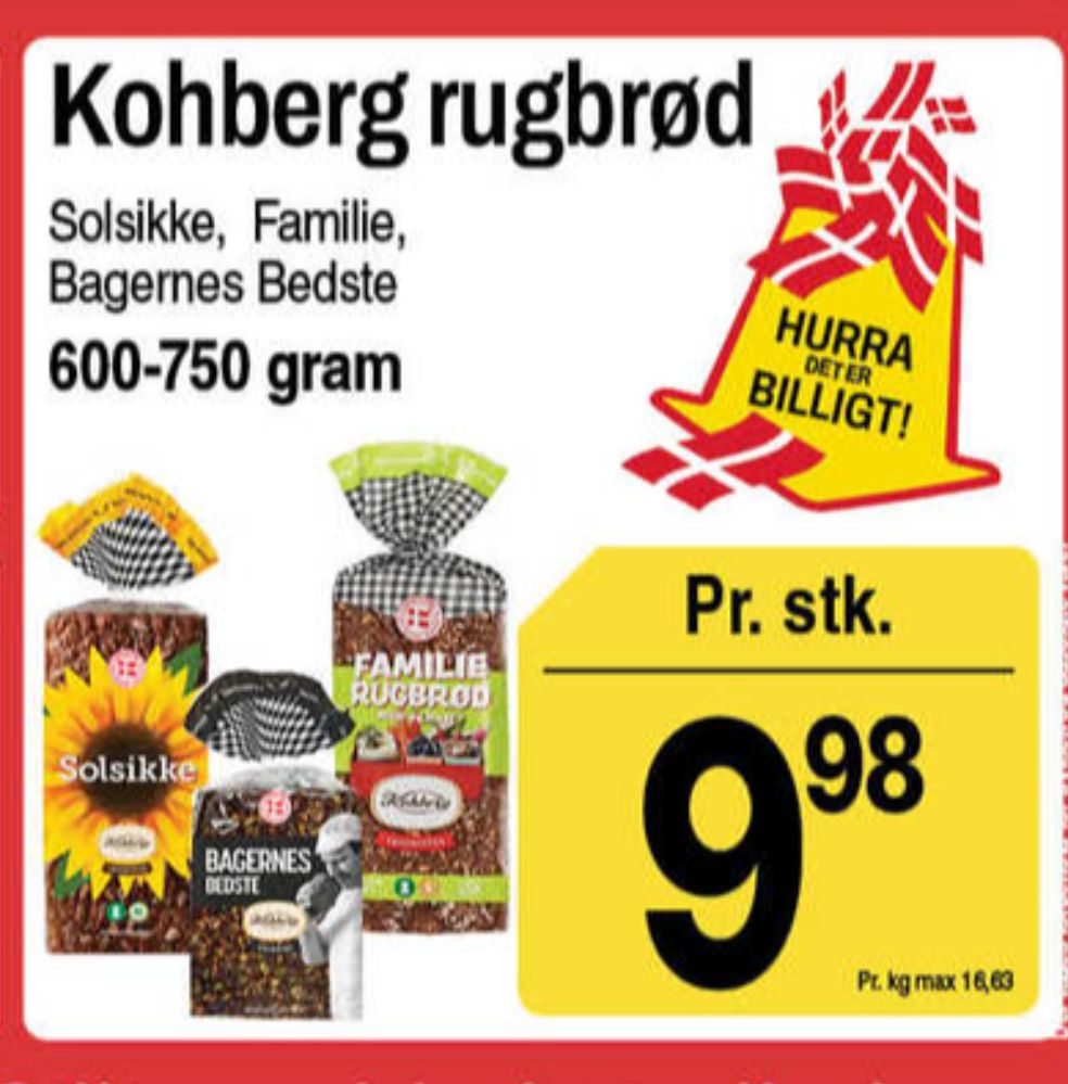 Kohberg, Solsikkerugbrød