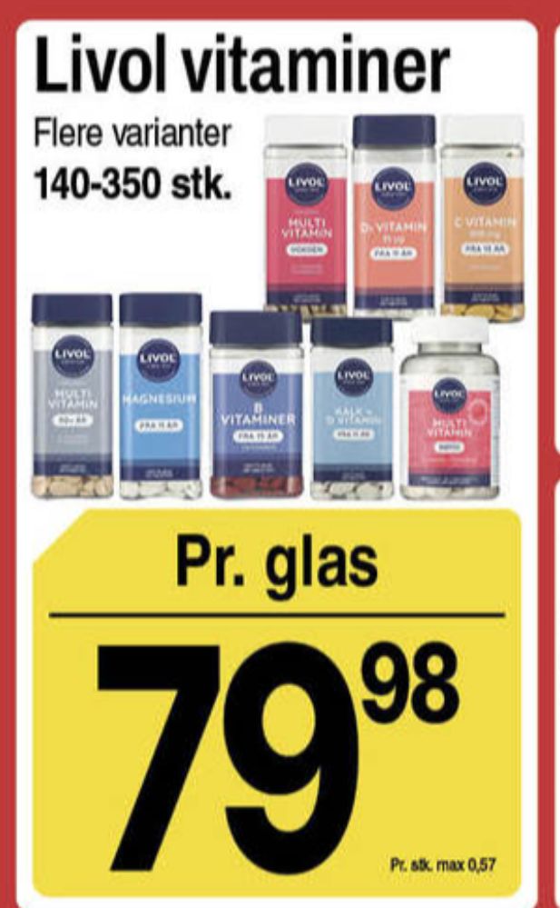 Livol Multi, Vitaminer