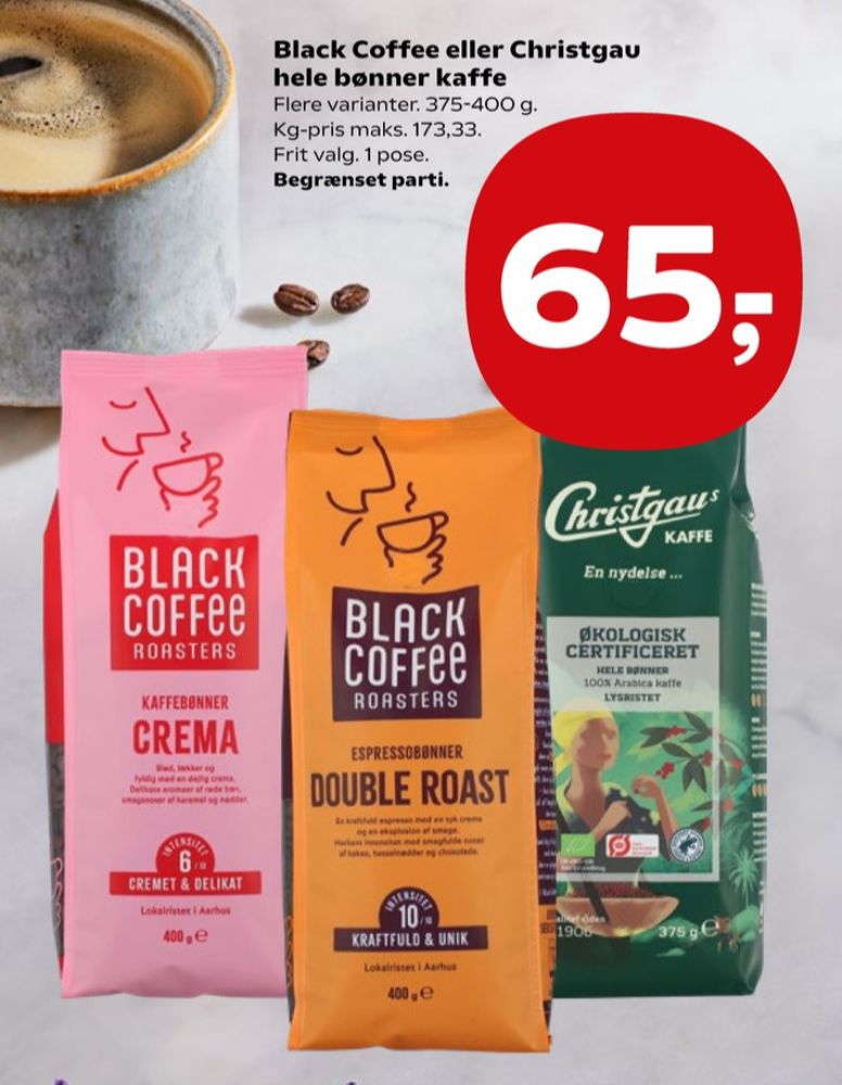 Black Coffee Crema, Kaffebønner