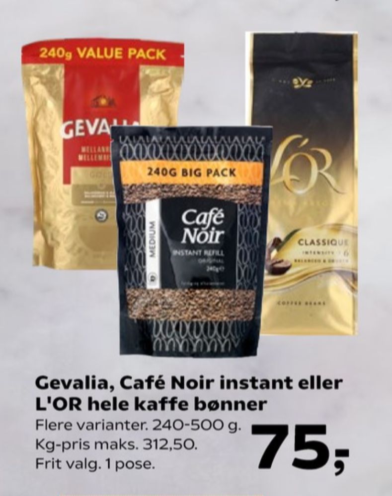 Cafe Noir, Instant Kaffe