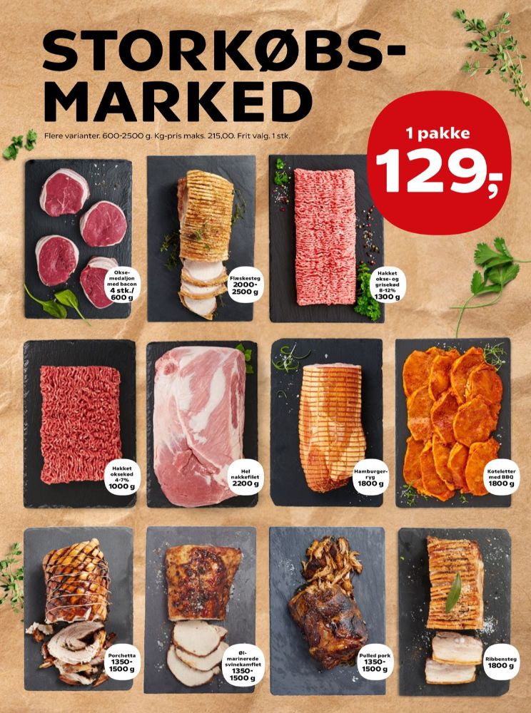 Hakket gris og oksekød 8-12%