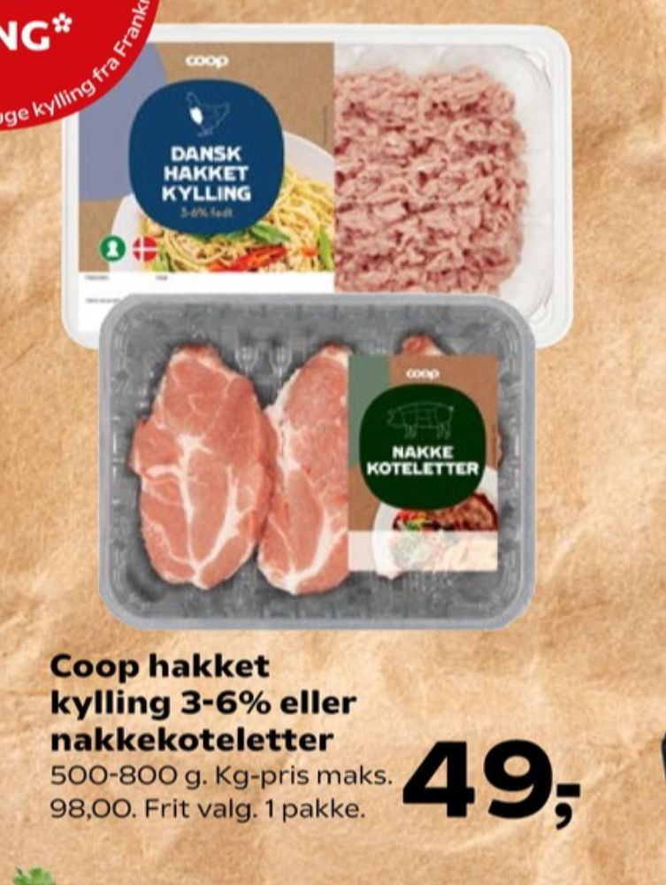 Coop, Hakket kylling 3-6%
