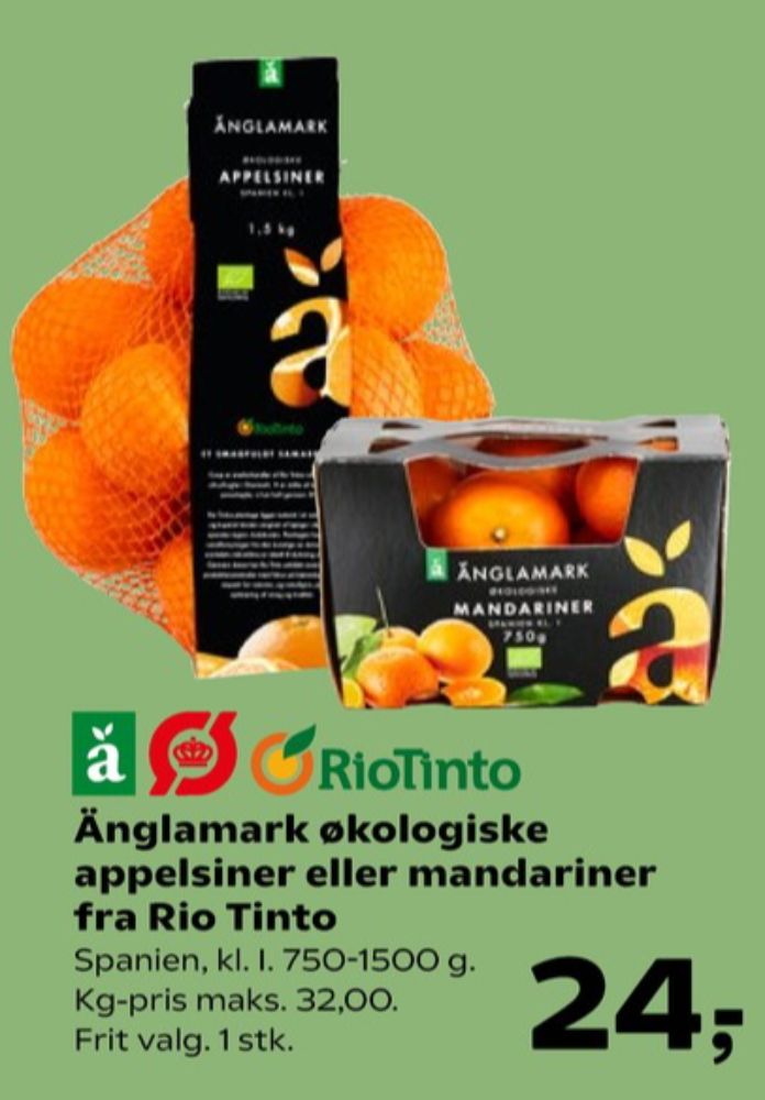 Änglamark, Appelsiner