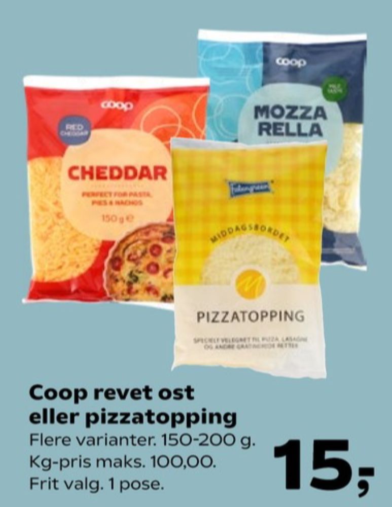 Coop, Revet ost Mozzarella