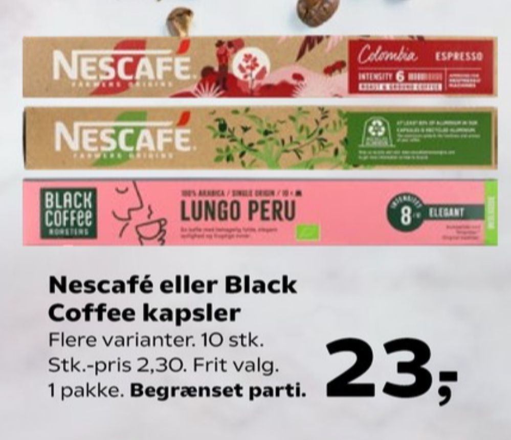 Black Coffee Lungo Peru, Kaffekapsler