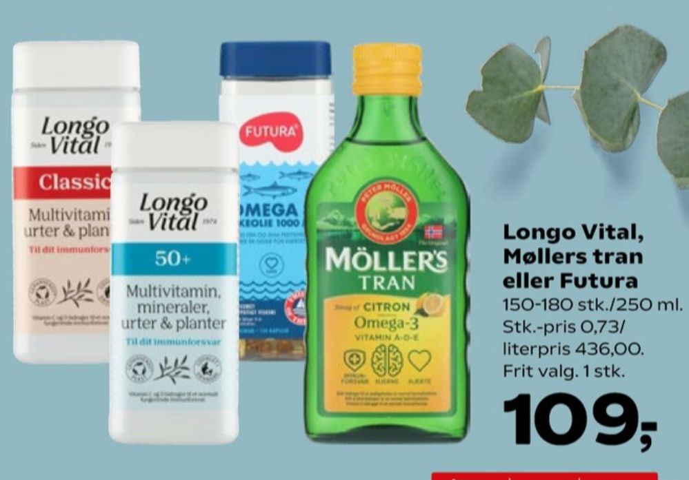Longo Vital, Vitaminer