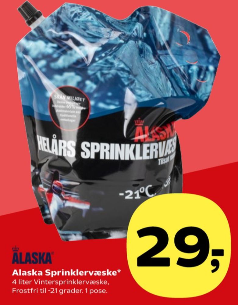 Alaska, Sprinklervæske