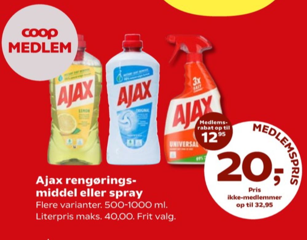 Ajax, Rengøring - universal