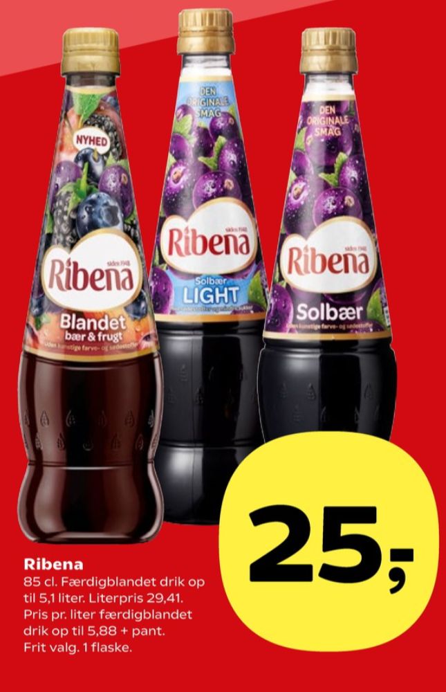 Ribena, Solbær Light Frugtsaft