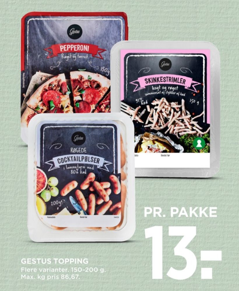 Gestus, Skinkestrimler