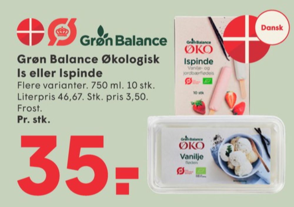 Grøn Balance, Vanilje- og jordbærfløde ispinde