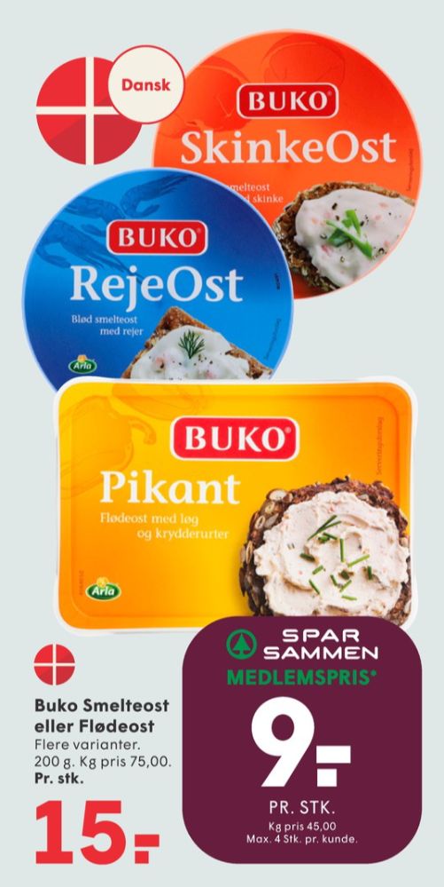 Buko, Flødeost Pikant