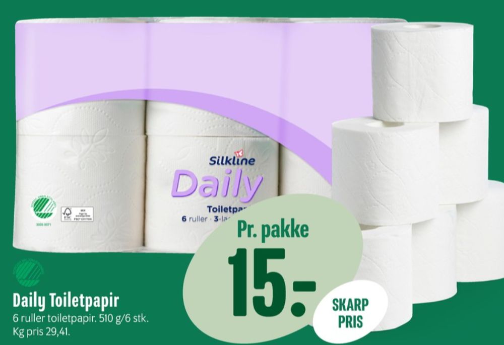 Silkline Daily, Toiletpapir