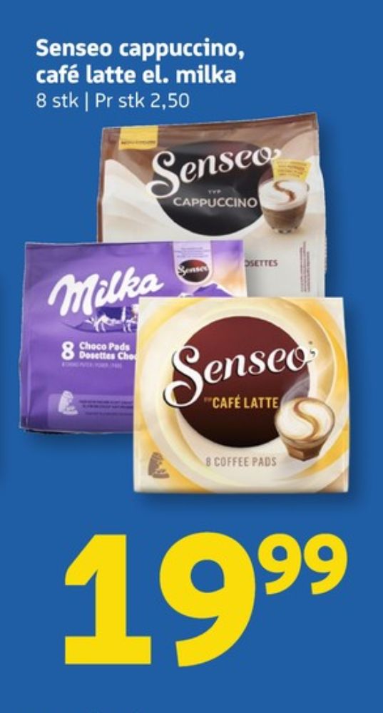 Senseo Café Latte, Kaffepuder