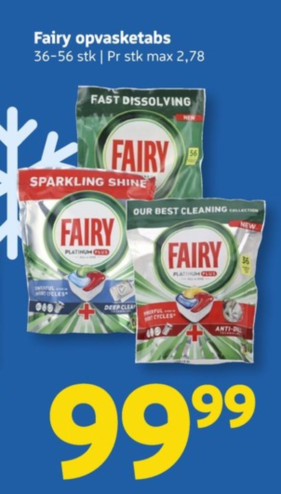 Fairy, Maskinopvask-tabs