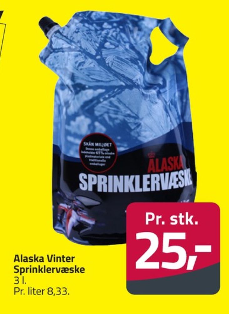 Alaska, Sprinklervæske