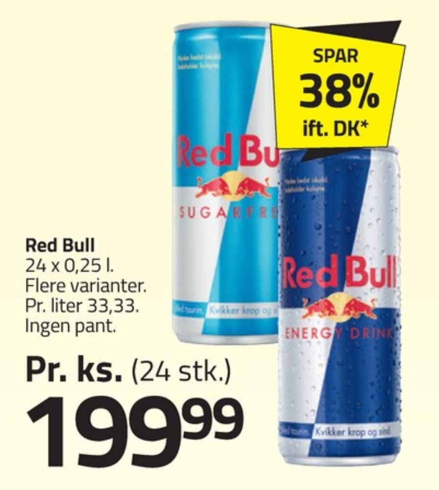 Red Bull Sugarfree, Energidrik 24 pk.
