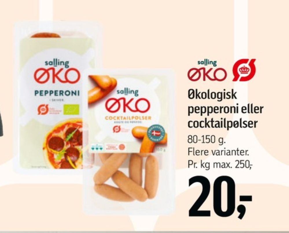 Salling ØKO, Cocktailpølser