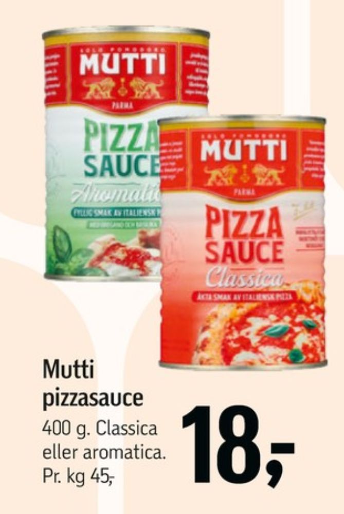Mutti, Sauce Flydende Pizza Aromatizzata