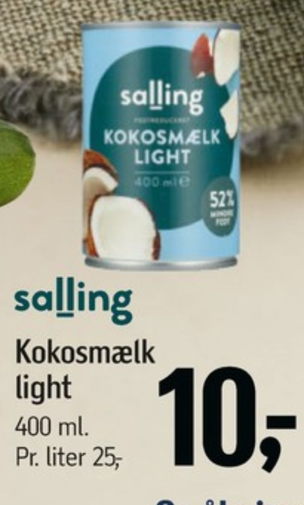 Salling, Kokosmælk