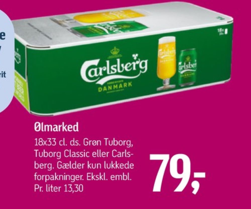 Tuborg Grøn, Øl 18 pk.