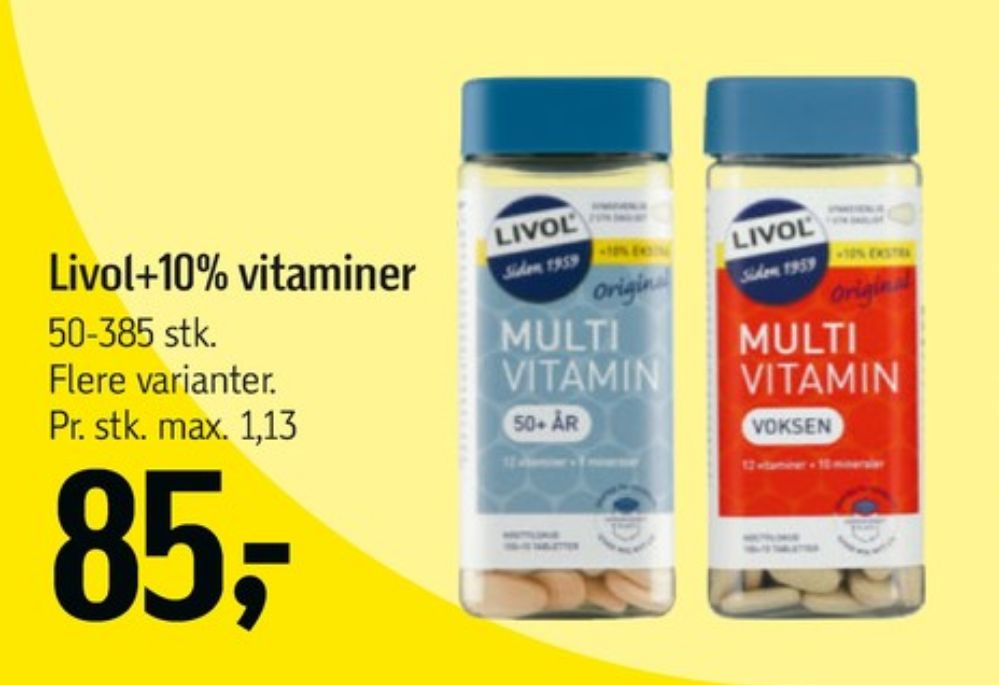 Livol Multi, Vitaminer