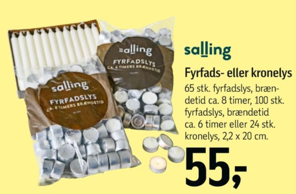 Salling, Fyrfadslys