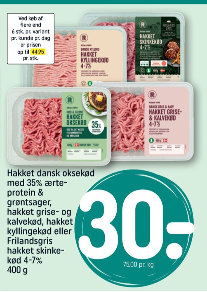 Rema 1000, Hakket Okse og Grønt 35%