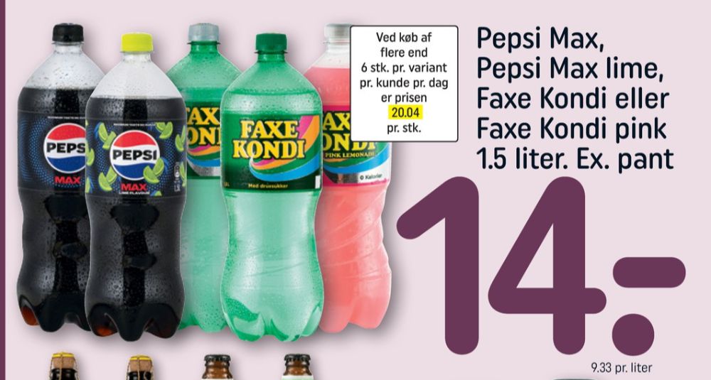 Faxe Kondi Pink Lemonade 0 Kalorier, Sportssodavand