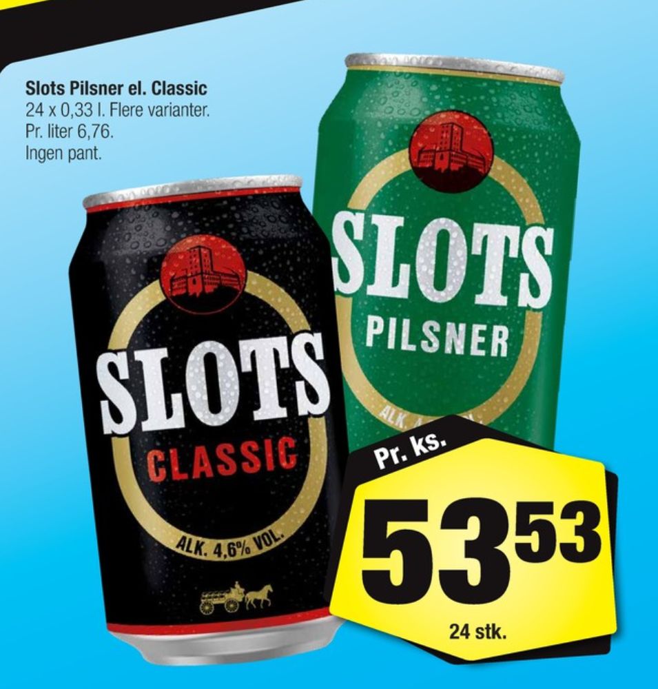 Slots Pilsner, Øl 24 pk.