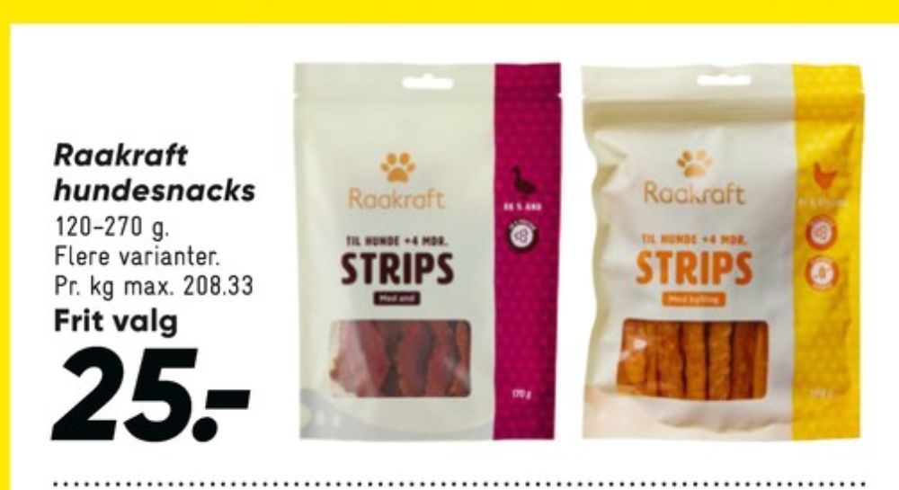 Raakraft, Hundesnacks
