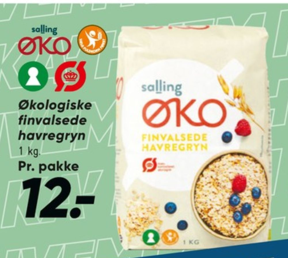 Salling ØKO, Finvalsede Havregryn 