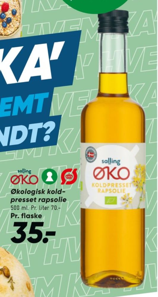 Salling ØKO, Rapsolie