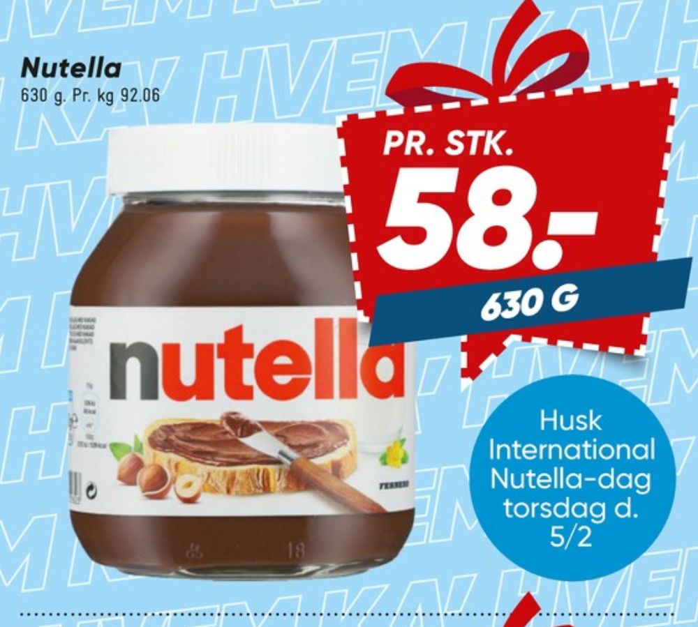 Nutella, Smørepålæg
