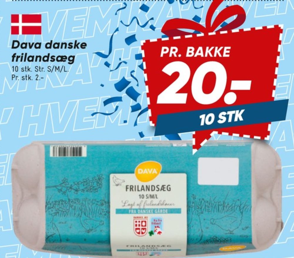 DAVA Foods, Frilandsæg S/M/L