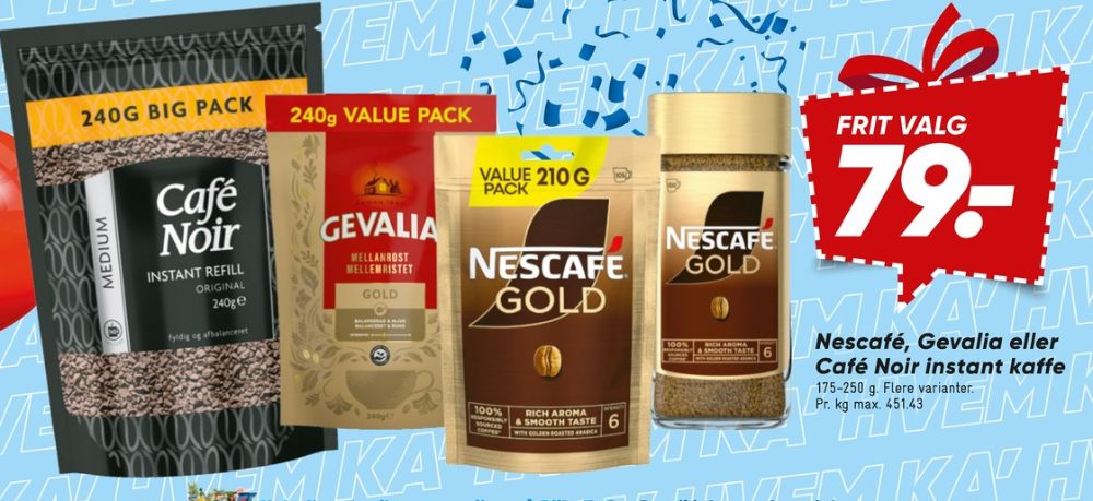 Cafe Noir, Instant Kaffe