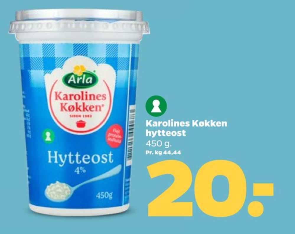 Karolines, Hytteost 4%