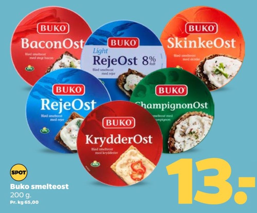 Buko Smelte, Smøreost Rejeost