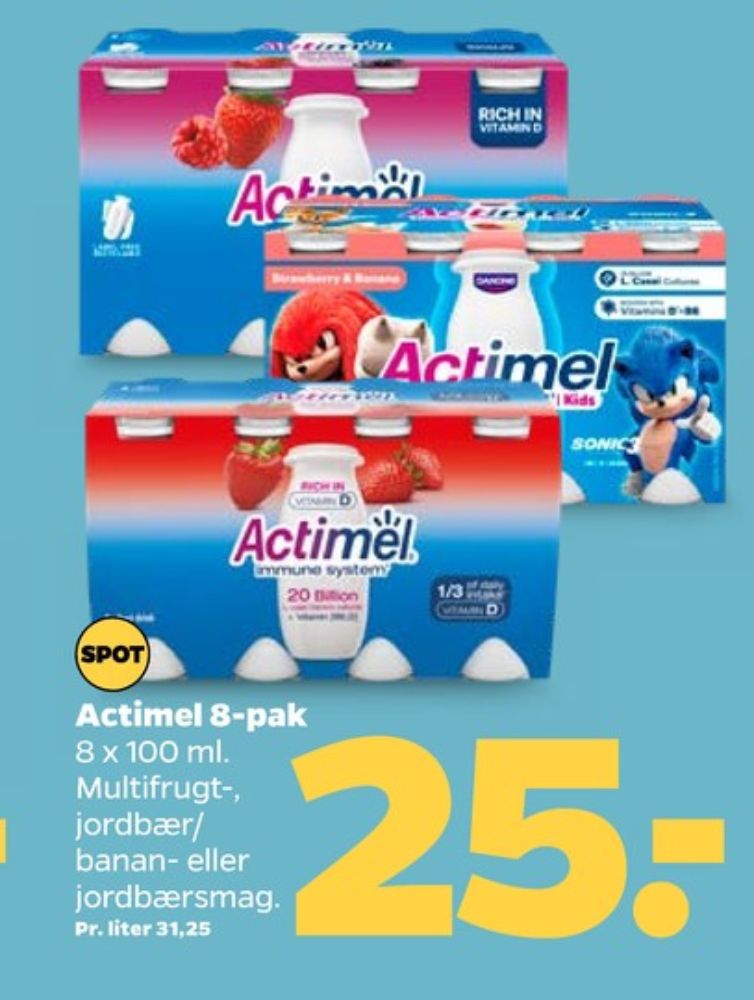 Danone Actimel, Drikkeyoghurt Jordbær & Banan