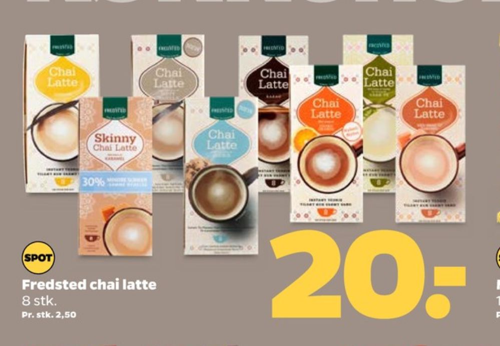 Fredsted Chai Latte, Instant Te Choco Orange