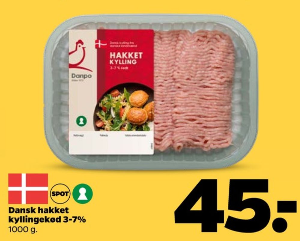 Dansk Landkylling, Hakket kylling 3-7%